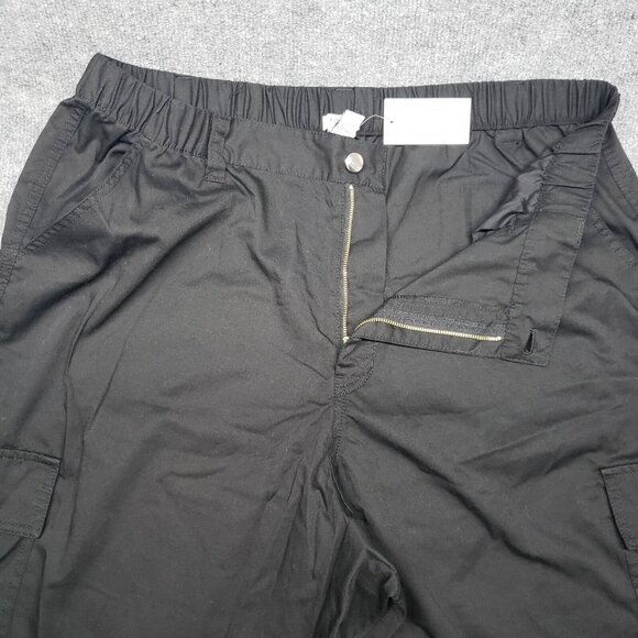 Rue21 Cargo Pants Womens Plus 2X Black High Rise Pockets Elastic Waist New - Picture 4 of 12